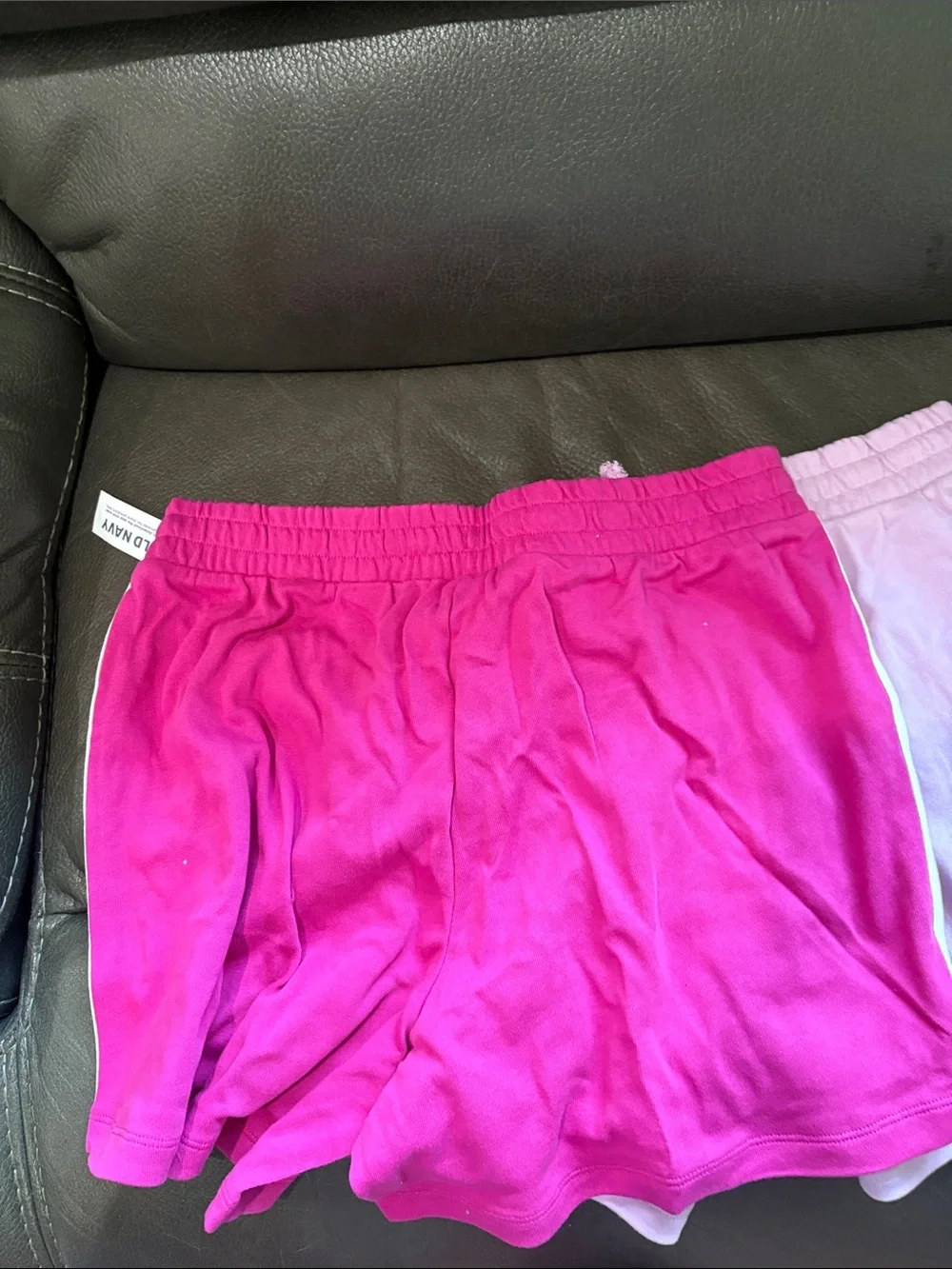 Old navy set of two sweat shorts in dragon fruit and lilac 5 in inseam